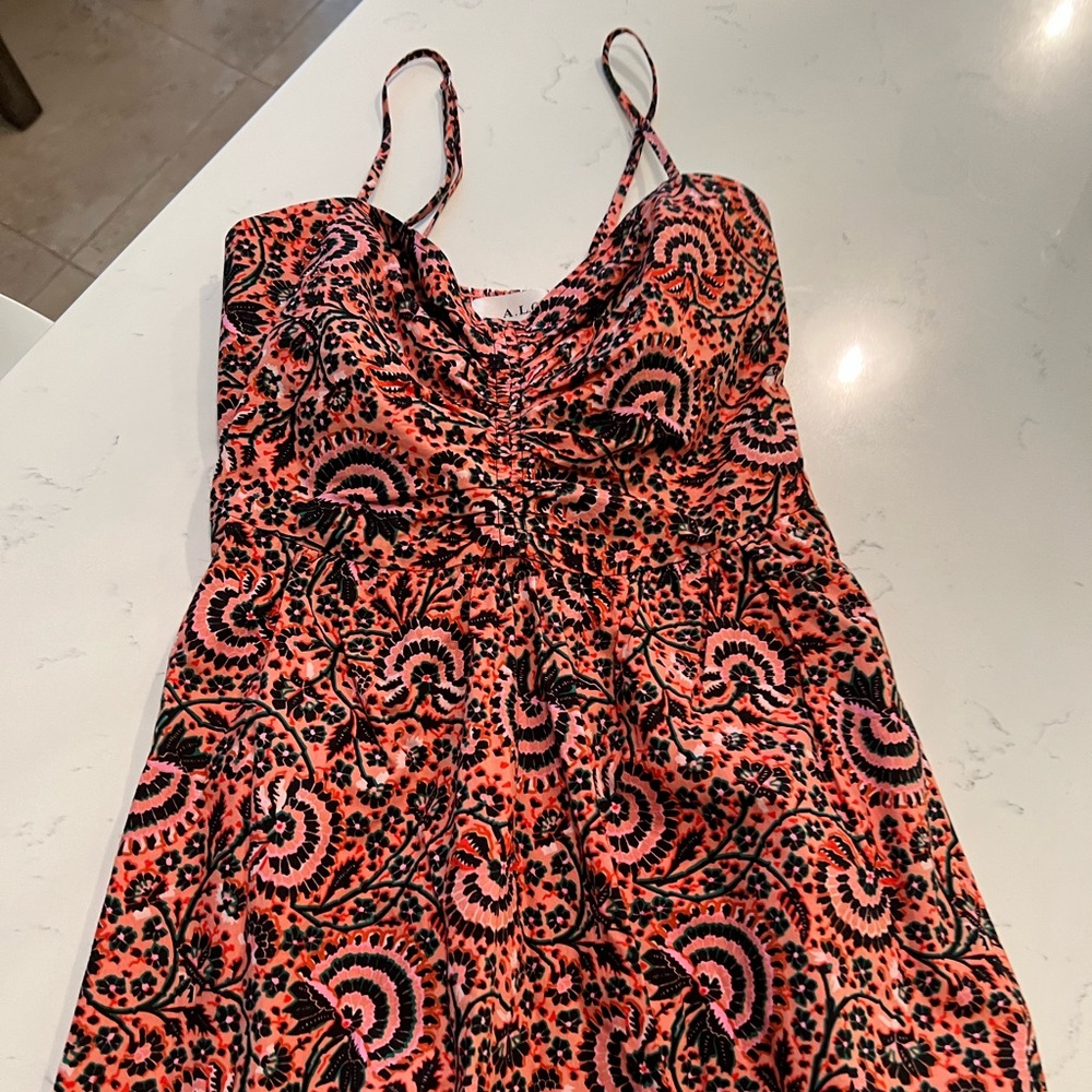 A.L.C. Red Paisley Midi Dress - Picture 8 of 14